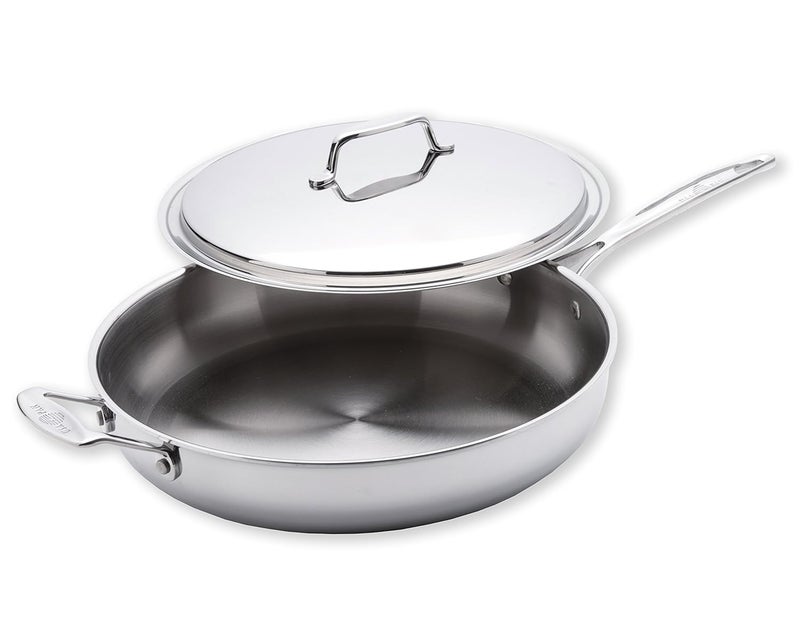 USA Pan USA Pans Cookware 5Ply Stainless Steel Gourmet Chef Skillet With Cover 13 Inch  - Image 1