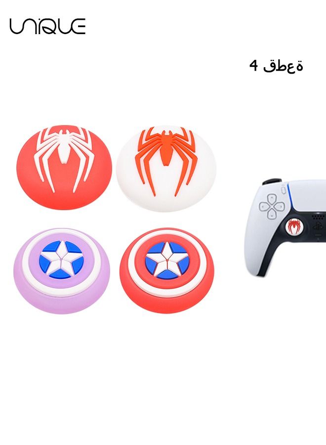 Unique 4Pcs for Nintendo Switch Thumb Grips Cute Cartoon Anime Design - 3D Silicone Joystick Caps Joycon Controller Button Covers for Nintendo Switch/OLED/Switch Lite for Boys Girls Kids Teens（Luminous） - Image 1