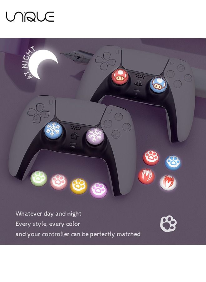 Unique 4Pcs for Nintendo Switch Thumb Grips Cute Cartoon Anime Design - 3D Silicone Joystick Caps Joycon Controller Button Covers for Nintendo Switch/OLED/Switch Lite for Boys Girls Kids Teens（Luminous） - Image 5