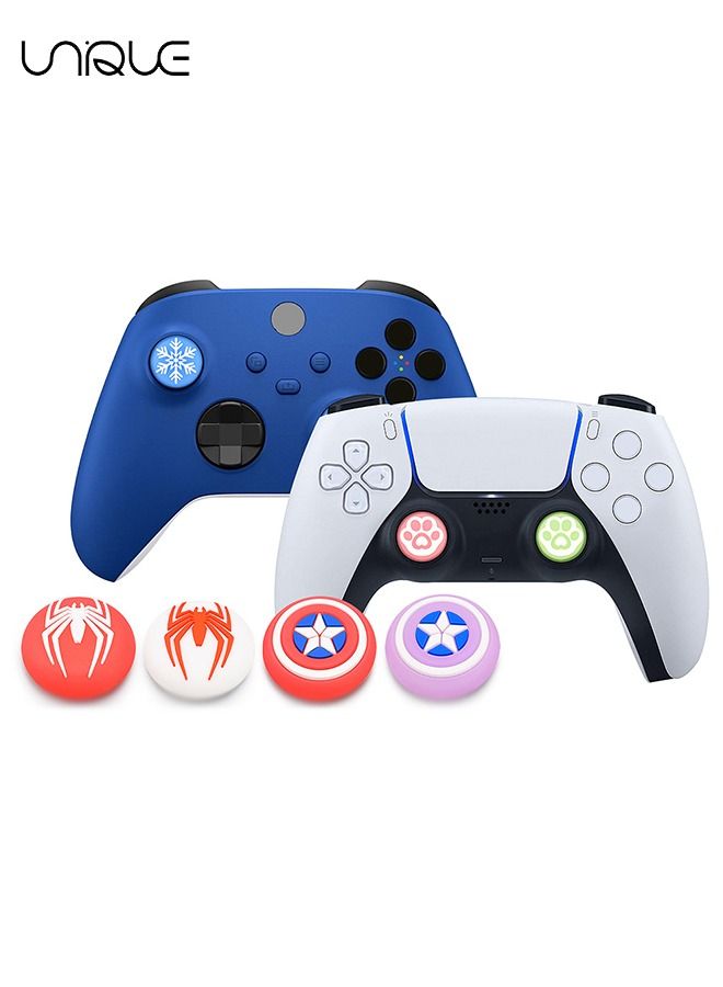 Unique 4Pcs for Nintendo Switch Thumb Grips Cute Cartoon Anime Design - 3D Silicone Joystick Caps Joycon Controller Button Covers for Nintendo Switch/OLED/Switch Lite for Boys Girls Kids Teens（Luminous） - Image 2