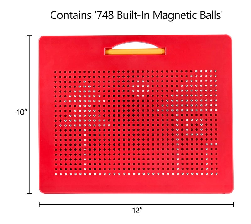Playmags Magnetic Drawing Board Large Writing Tablet for Kids  Toddlers Magnet Beads wDrawing Stylus 12 x 10  STEM Educational Activities for Boys  Girls Ages 48 - Image 3