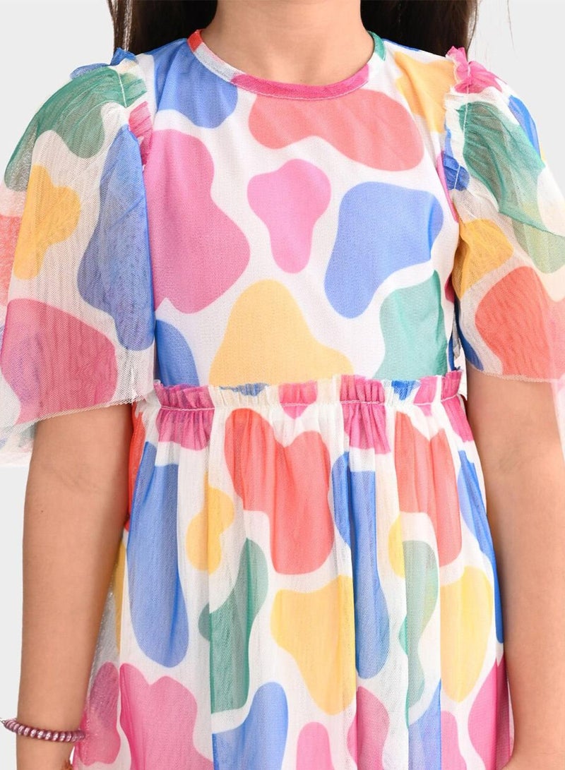 Bonkids Abstract Chiffon Dress  - Image 2