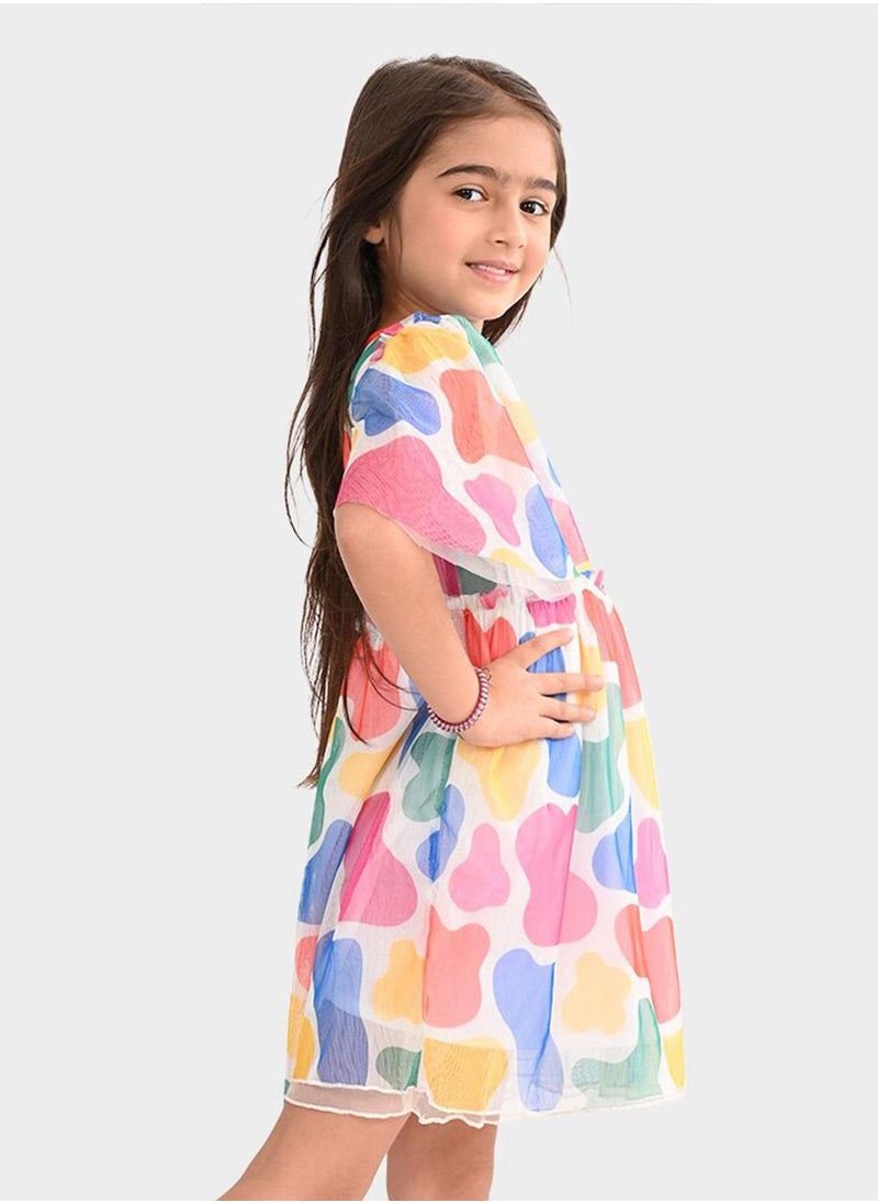 Regular Fit Printed Multicolour Cotton Dresses For Girls Round Neck Flat Collar Pull On 100 % Cotton - pzsku/Z59B0548A9061CEB2F531Z/45/_/1740301071/e145c13f-c829-4908-a7ea-1556c6ce6dc1