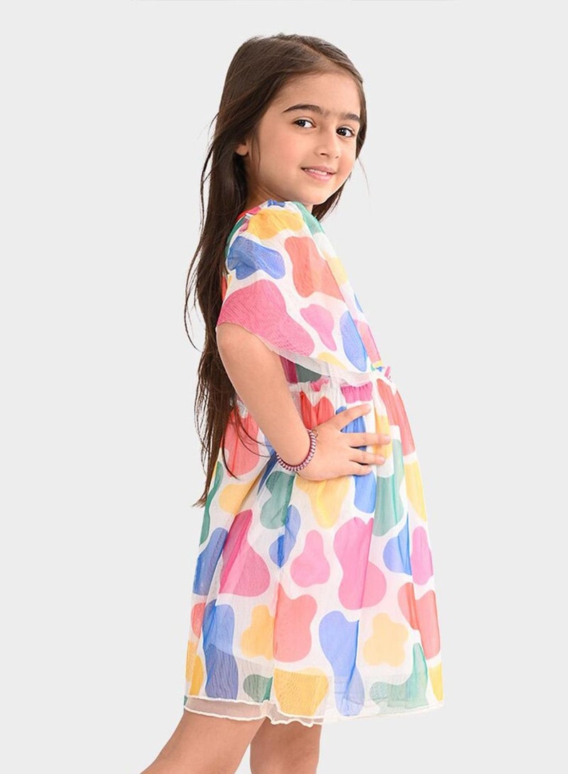 Bonkids Abstract Chiffon Dress  - Image 3