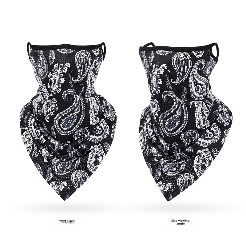 Generic Breathable Ice Silk Neck Gaiter UV Protection Deformed Cashew Flower