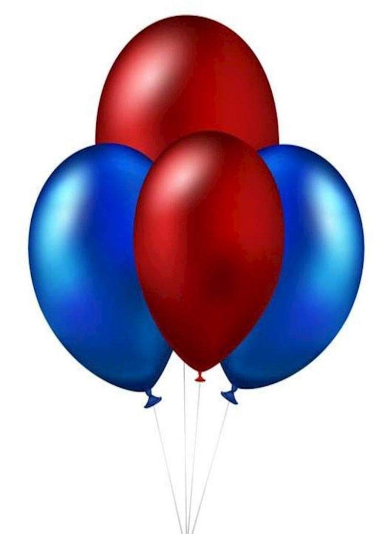 PARTY TIME  Blue and Red Latex Balloons 50Pieces Decorative Party Balloon Sets 12 Inches - Image 2