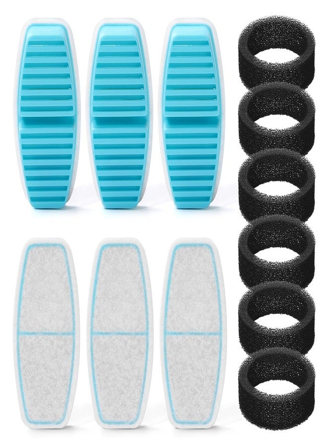 BMDSAE Official BMDSAE 12 Packs(6 Filters + 6 Sponges) for H4 Cat Water Fountain, Cat Fountain Replacement Filters with Activated Carbon Filter, Ultra-fine Fiber - Image 1