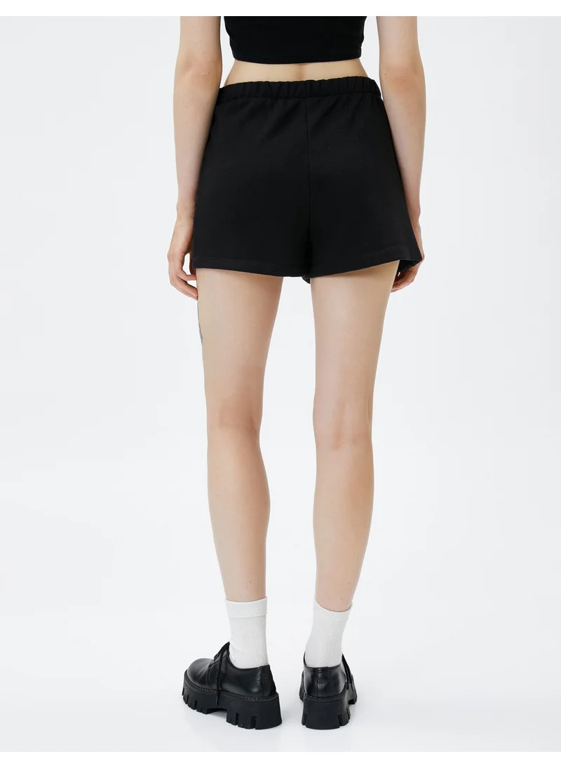 KOTON Mini Shorts with Elastic Waist and Pocket Detail