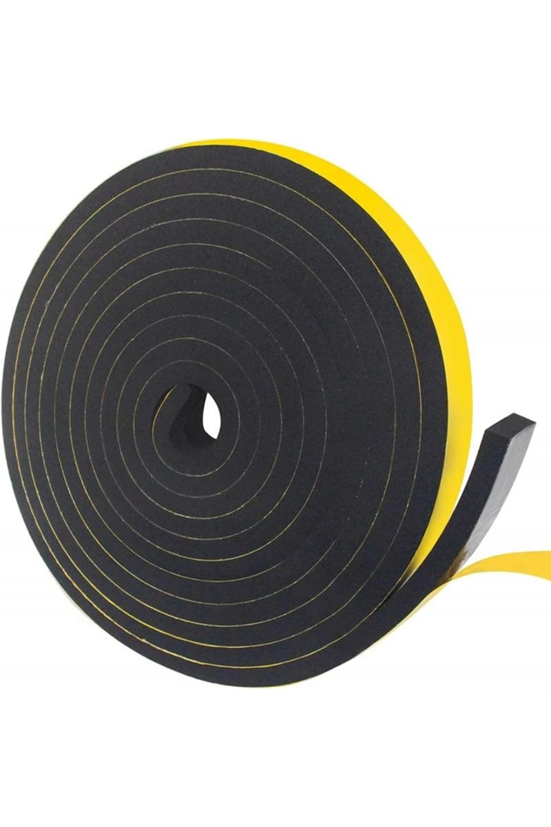 erorex Rubber Self Adhesive Sponge Seal Strip Single Sided Adhesive EVA Black Foam Anti-collision Seal G... - Image 2