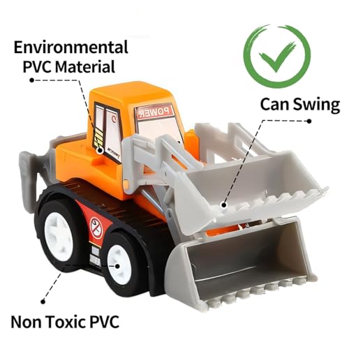 Yeonhatoys Yeonha Toys Pull Back Vehicles, 12 Pack Mini Assorted Construction Vehicles and Race Car Toy for Kids and Toddlers - Image 4