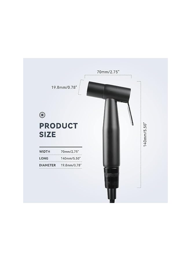 The Bros Portable Travel Shattaf Set Travel Bidet Set for Traveling, Muslim Shower for Cleaning Toilet Needs 300CM (Black Color) - Image 3