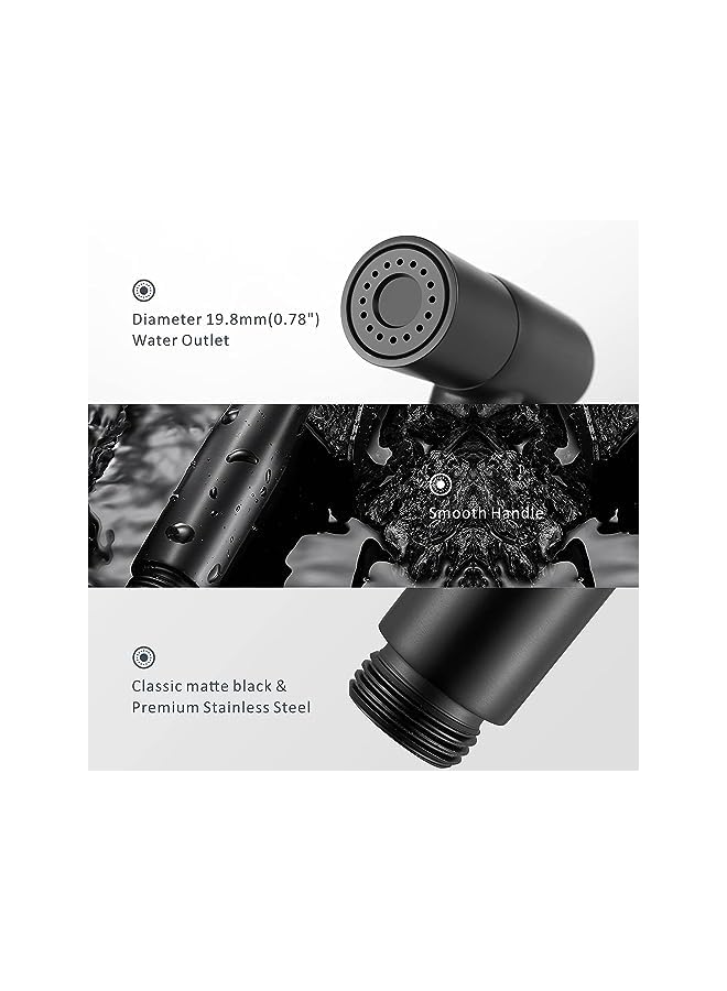 The Bros Portable Travel Shattaf Set Travel Bidet Set for Traveling, Muslim Shower for Cleaning Toilet Needs 300CM (Black Color) - Image 2