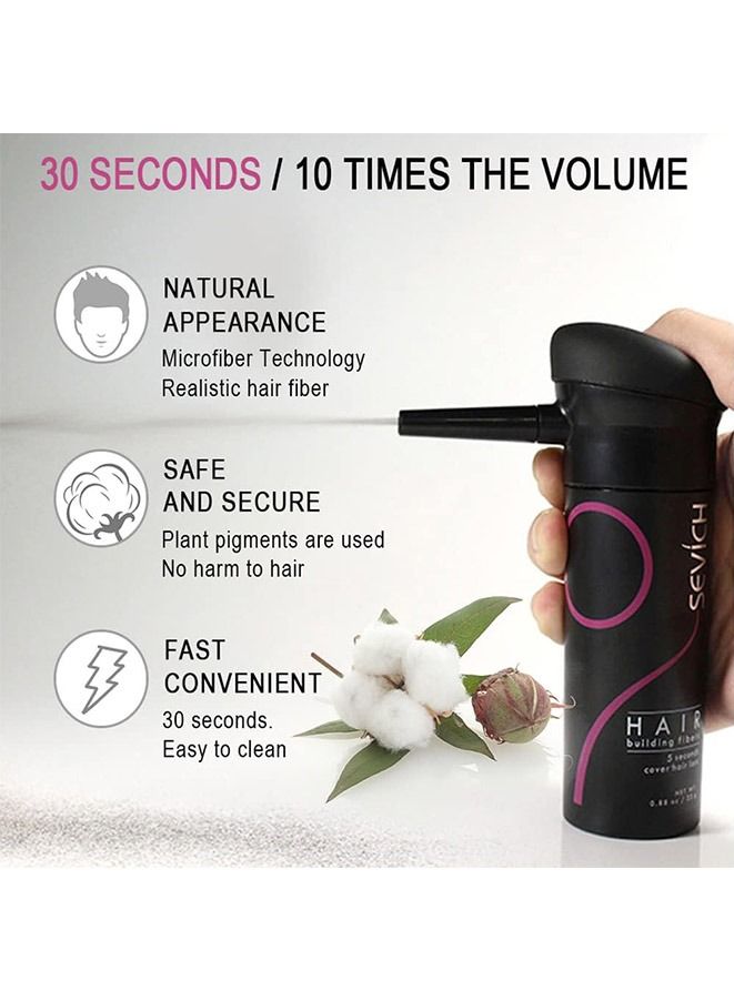 Generic Unisex Hair Fibers - 5 Seconds Conceals Loss Hair Rebuilding, Nature Keratin Fibers for Thinning Hair, 25g -medium brown  - Image 4