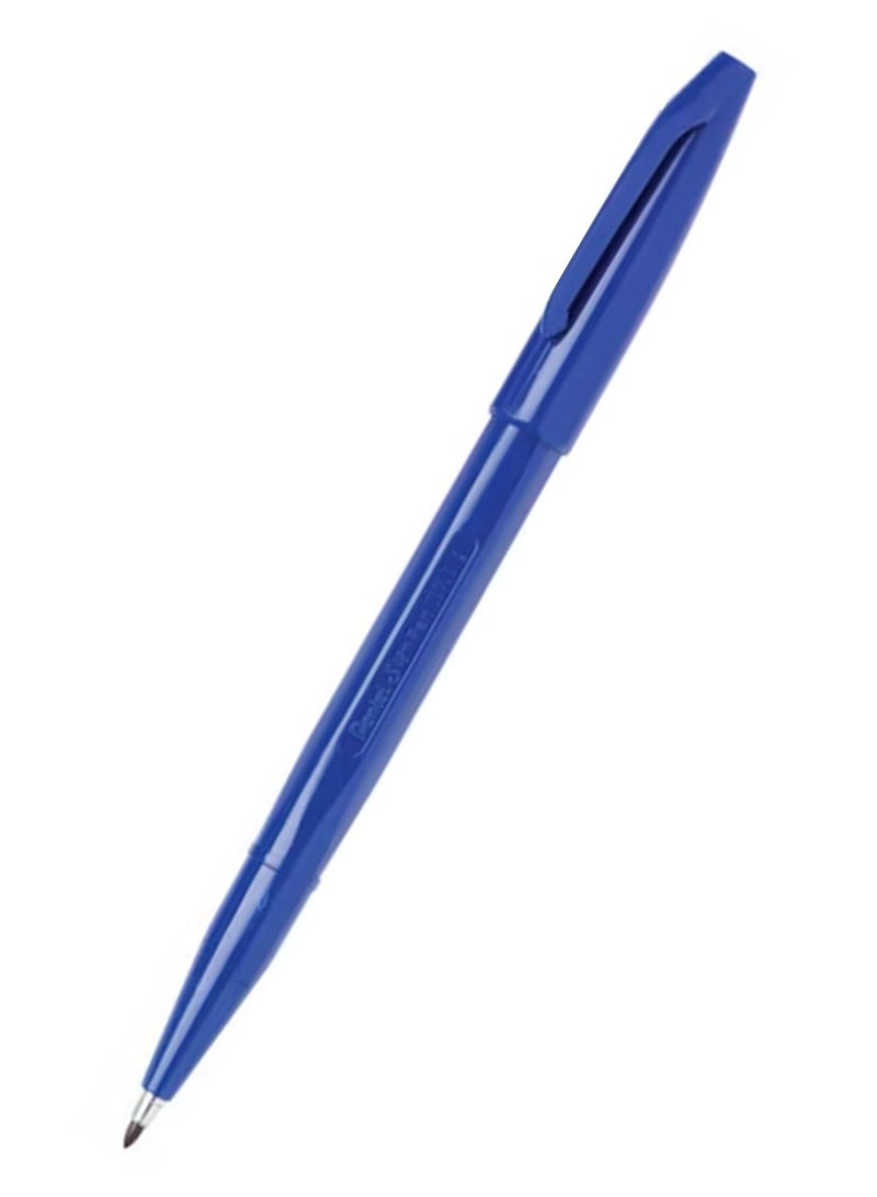 Pentel قلم علامة بخرطوشة ألياف 12 قطعة حبر أزرق - Image 2