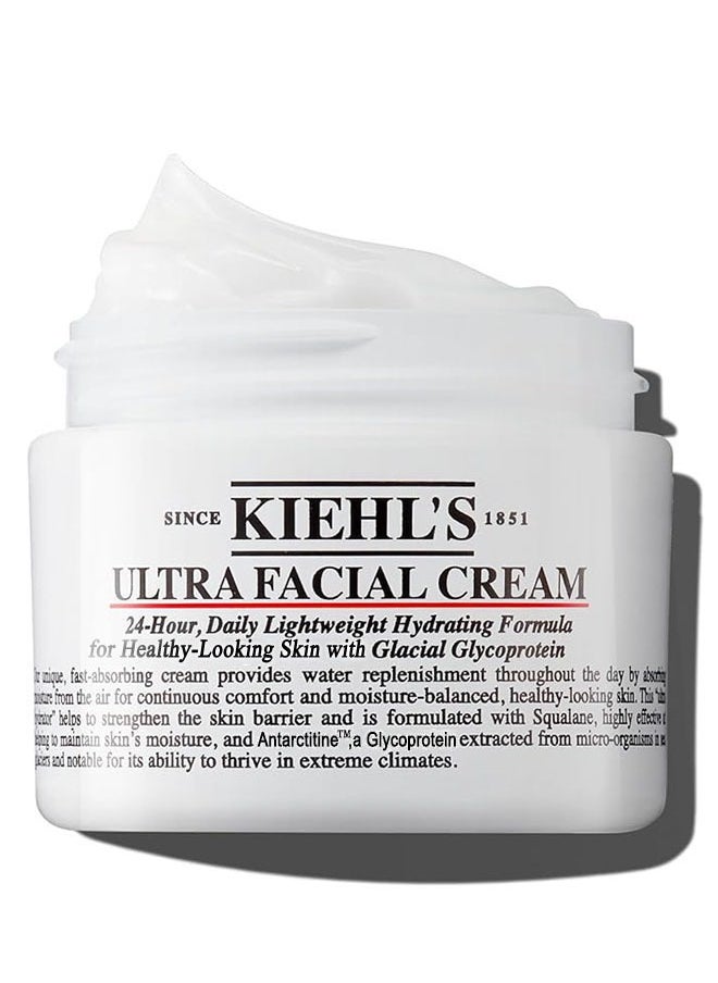 Kiehl's Ultra Facial Cream, 24 Hour, Daily Lightweight Hydrating Formula for Healthy Looking Skin with Glacial Glycoprotein, 125ml  - Image 1