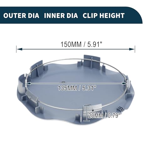 TUCKBOLD Wheel Center Caps Hub Caps Rim Center Caps for Infiniti FX35 FX45 2003-2004 No.40315CG210 Wheel Caps Hubcap Center Covers Silver Tone 1 Pc - Image 4