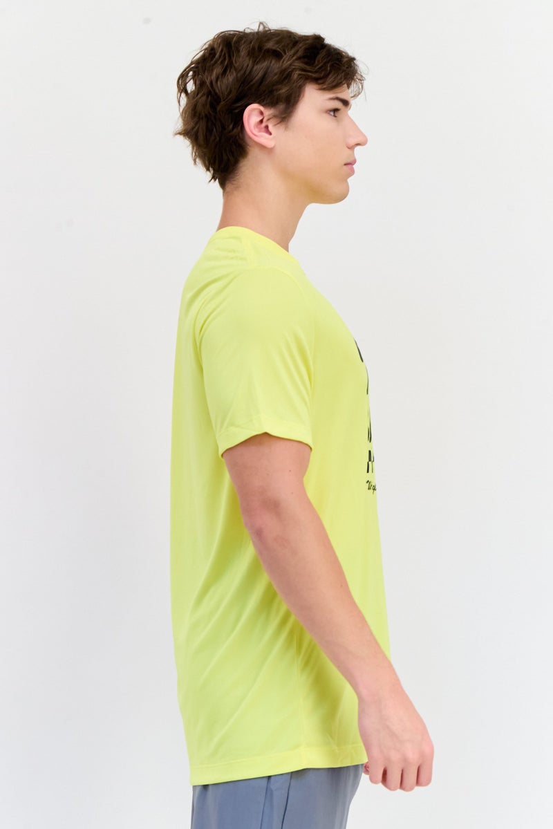 Nike Men Dri-Fit Short Sleeves Training T-shirt, Yellow  - Image 2