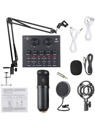 Microphone,Live Sound Card & BM800 Suspension Microphone Kit Broadcasting Recording Condenser Microphone Set Intelligent Volume Audio Mixer Sound Card for Computer PC Live Sound - pzsku/Z59B0C8F906C8A48182B3Z/45/_/1654514342/99069fca-e9a5-48c9-b881-ed31bef8fafe