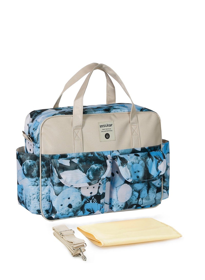 insular Waterproof Multi-Functional Large-Capacity Cross-Body One-Shoulder Mummy Bag Fashion Mother And Baby Bag Hand-Held Bag Cross-Border - Image 1