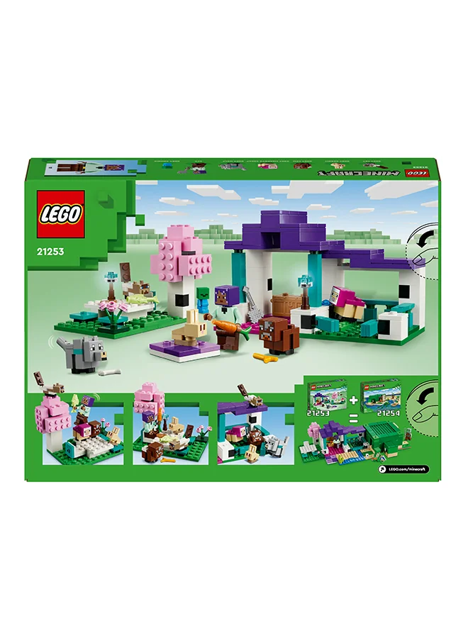 ليغو 21253 Minecraft The Animal Sanctuary Building Kit Toy For Girls And Boys Aged 7 And Over, Gift For Gamers And Kids, Brick Model Of The Plains Biome With Lots Of Characters (206 Pieces)