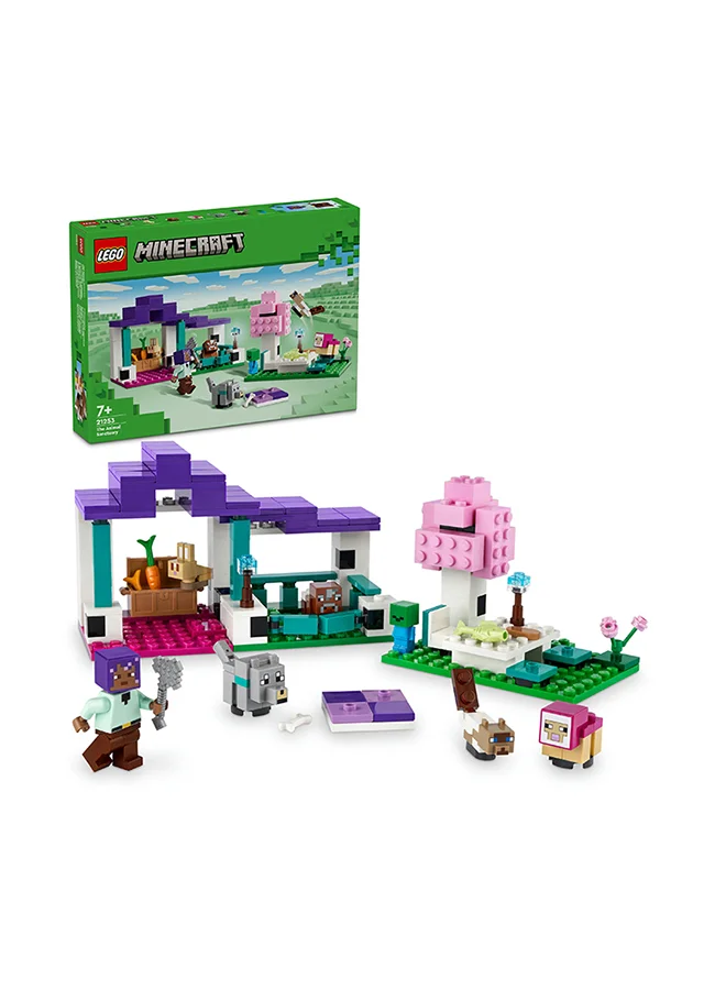 ليغو 21253 Minecraft The Animal Sanctuary Building Kit Toy For Girls And Boys Aged 7 And Over, Gift For Gamers And Kids, Brick Model Of The Plains Biome With Lots Of Characters (206 Pieces)