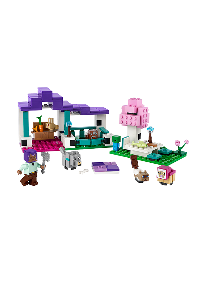 ليغو 21253 Minecraft The Animal Sanctuary Building Kit Toy For Girls And Boys Aged 7 And Over, Gift For Gamers And Kids, Brick Model Of The Plains Biome With Lots Of Characters (206 Pieces)