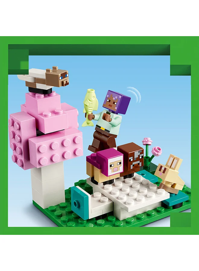 ليغو 21253 Minecraft The Animal Sanctuary Building Kit Toy For Girls And Boys Aged 7 And Over, Gift For Gamers And Kids, Brick Model Of The Plains Biome With Lots Of Characters (206 Pieces)