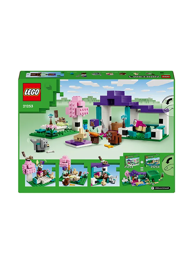 ليغو 21253 Minecraft The Animal Sanctuary Building Kit Toy For Girls And Boys Aged 7 And Over, Gift For Gamers And Kids, Brick Model Of The Plains Biome With Lots Of Characters (206 Pieces)