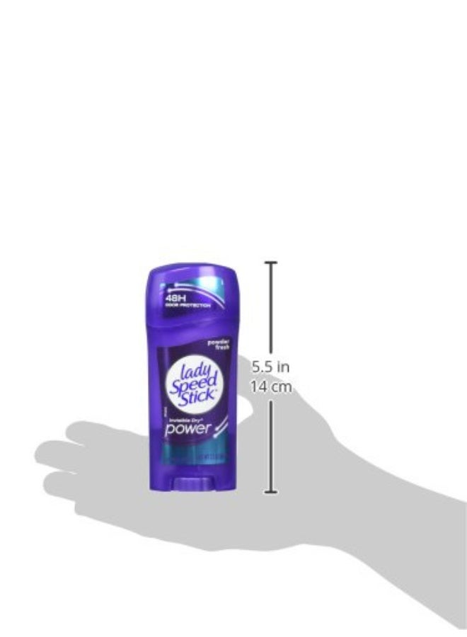 Lady Speed Stick Invisible Dry Antiperspirant & Deodorant, Powder Fresh, 2.3 oz, Purple (Packing may vary) - Image 2