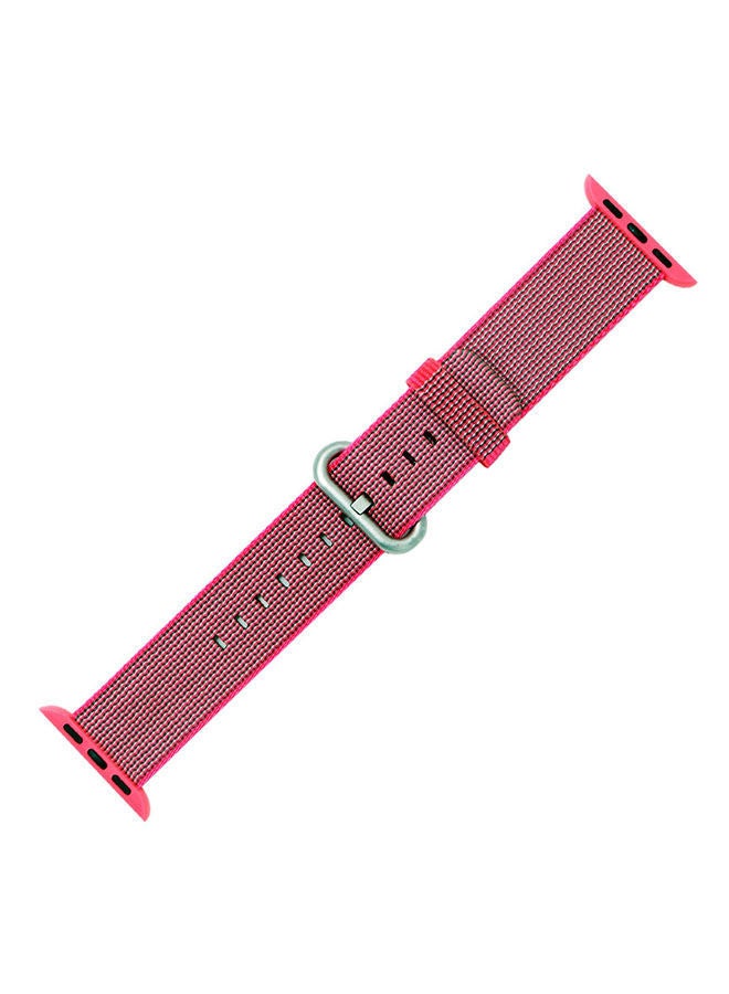 نيبمينينت سوار من النايلون على شكل حلقة لساعة أبل آي واتش السلسلة 4 مقاس 44 مم وردي - Image 3