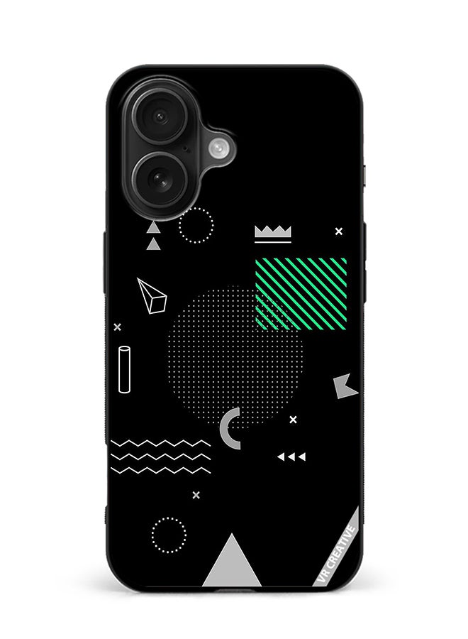 VR CREATIVE Protective Case Cover For Apple iPhone 16 Plus Geometric S Design Multicolour