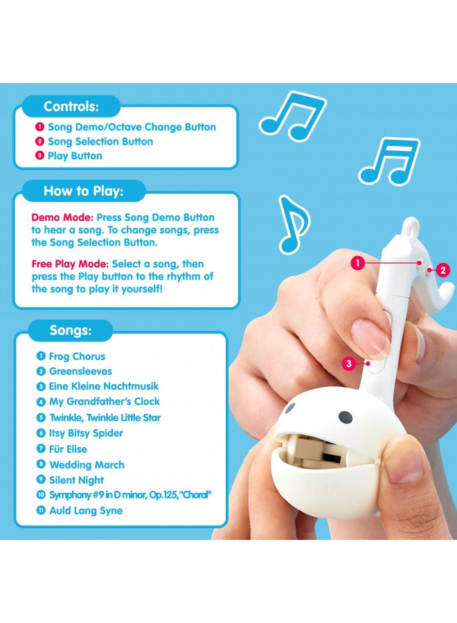 Otamatone Otamatone [Melody Series] Japanese Electronic [Mini Size] Musical Instrument [11 Pre-Programmed Songs] Portable Synthesizer from Japan by Cube/Maywa Denki [English Instruction], White  - Image 3