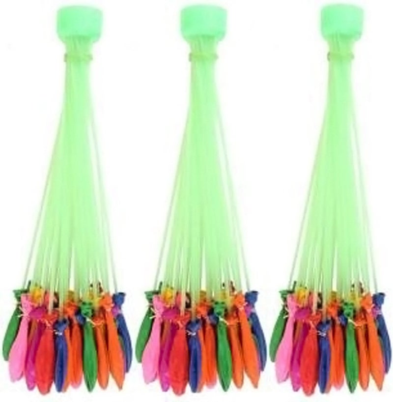 Evisha Holi Magic Water Balloons with 1 Nozzle Automatic Tie Set of 3 Perfect for Holi Celebration Water Bolloons for Girls, Pichkari for Kids, Boys & Girls, Water Gun for Children - Image 5