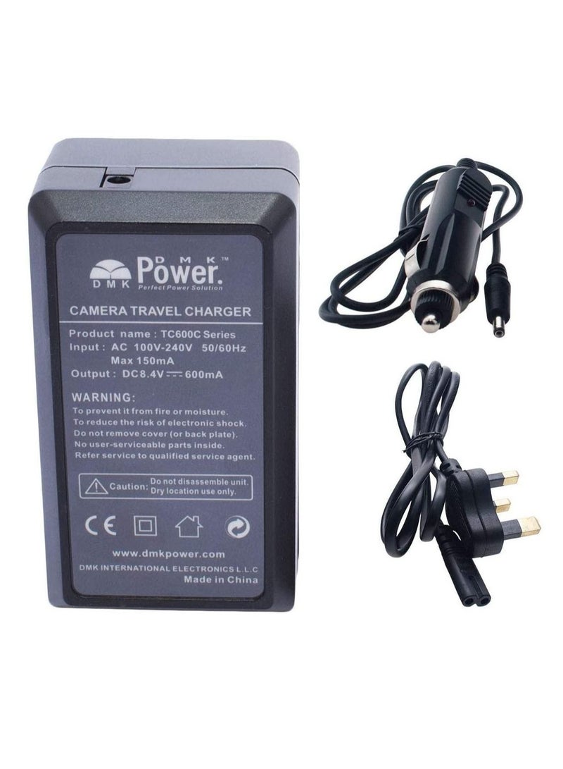 DMK Power شاحن بطارية DMK Power NP-FW50 TC600C متوافق مع كاميرات SONY NEX-3N NEX-5T NEX-6 A3000 A5000 A6000 A7 وغيرها - Image 2