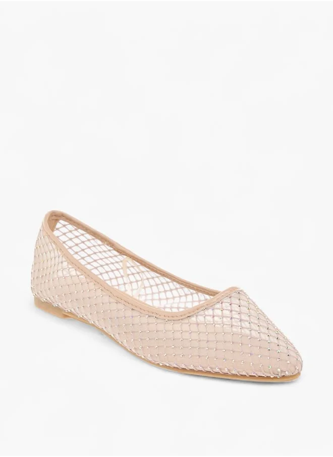 Flora Bella By Shoexpress Women's Stud Embellished Slip-On Ballerina Shoes