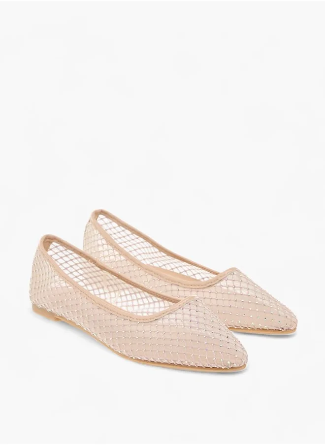 Flora Bella By Shoexpress Women's Stud Embellished Slip-On Ballerina Shoes