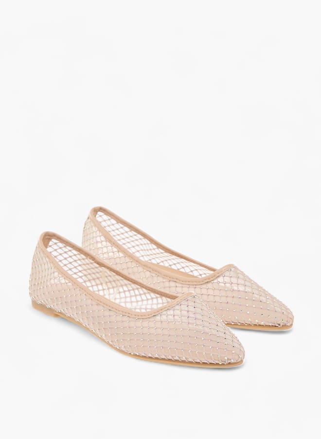 Flora Bella By Shoexpress Women's Stud Embellished Slip-On Ballerina Shoes  - Image 2