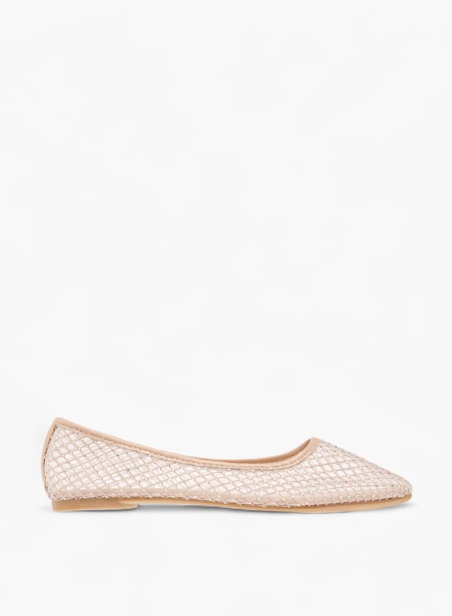Flora Bella By Shoexpress Women's Stud Embellished Slip-On Ballerina Shoes  - Image 3