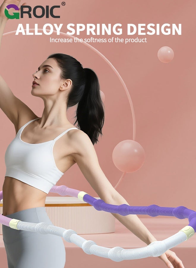 GROIC Spring Hula Hoop, Infinity Hoop, Weighted Hula Hoop, Hula Hoops for Adults, Weighted Hula Hoops for Women, Waist-Friendly Design, Portable Slimming Exercise Equipment for Home - 1.5KG - Image 5