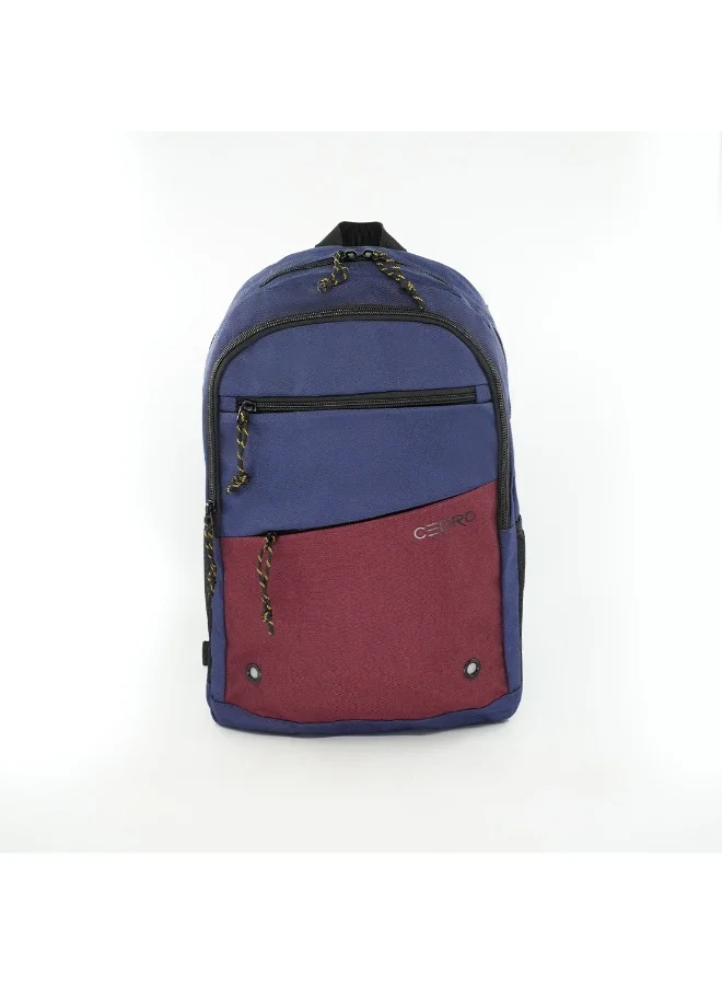 Cedro Cedro School Backpack – Navy/Burgundy