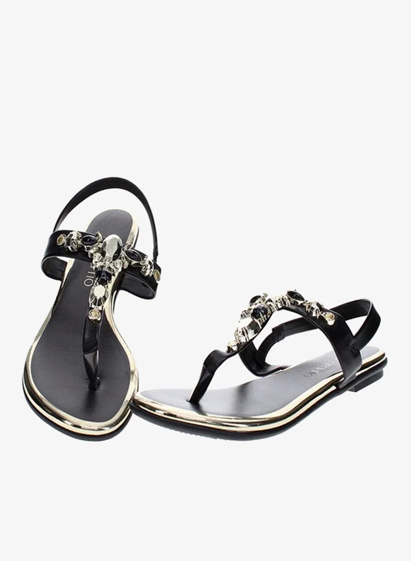 Beira Rio Black Sandals for Women with Back Strap – Stylish & Supportive sling Back Ladies Sandals for Women | Best Price UAE