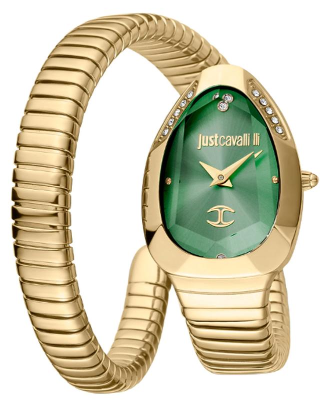 Just Cavalli ساعة كافالي النسائية الذهبية بتصميم الثعبان - JC1L208M0045 - Image 1