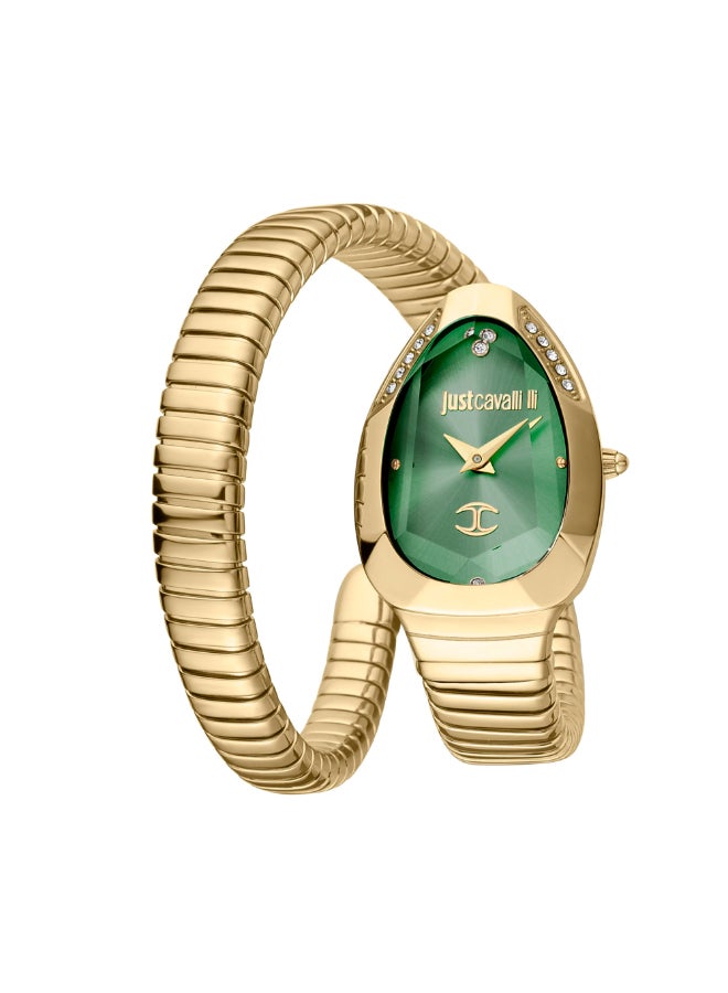 JUST CAVALLI Women's Gold Signature Snake Quartz Watch - JC1L208M0045 - Image 1