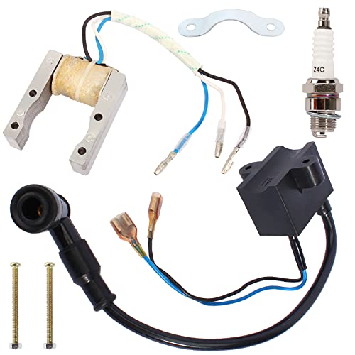 QAZAKY ملف الإشعال المغناطيسي QAZAKY CDI وشمعة الإشعال لـ 49cc 50cc 60cc 66cc 70cc 80cc محرك دراجة نارية ثنائية الأشواط - Image 2
