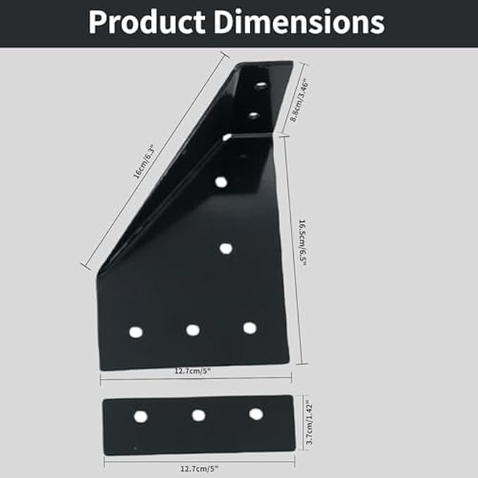rayihni Side Mount Trailer Roof Rack Bracket for Awning, Teardrop, Ladder, Camper, RV, Utility Box, Enclosed Trailer, Custom-Made Heavy-Duty Rack Brackets for Front Runner Rack, Basket Rack, or Rooftop Tent - Image 3