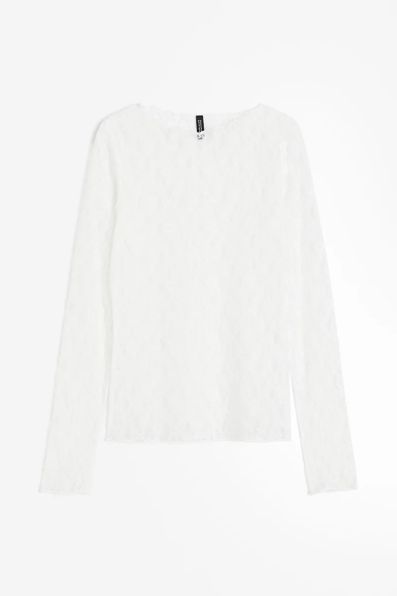 H&M Lace Boat Neck Top