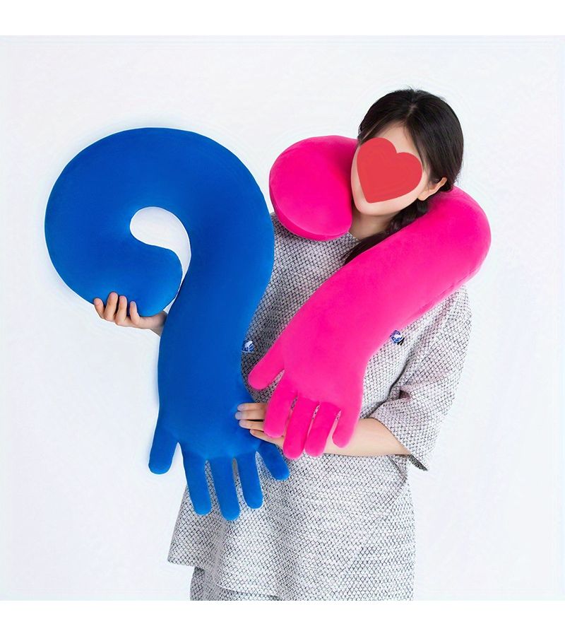 Purple Creative Question Mark Plush Pillow for Sofa Car Bed - Image 5