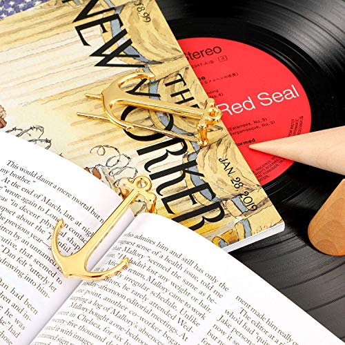 OOCC Creative Anchor Bookmark for Reading Hands Free Metal Bookmark Page Holder Book Holder Students Teachers Graduation Gifts School Office Supplies (Black) - Image 5