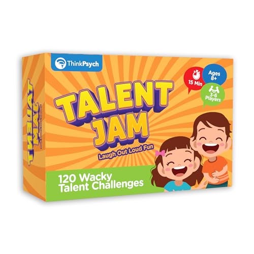 ThinkPsych Talent Jam Hilarious Talent Show Charades Game Fun Family Games for Kids and Adults Family Game Night for Teens - Image 1