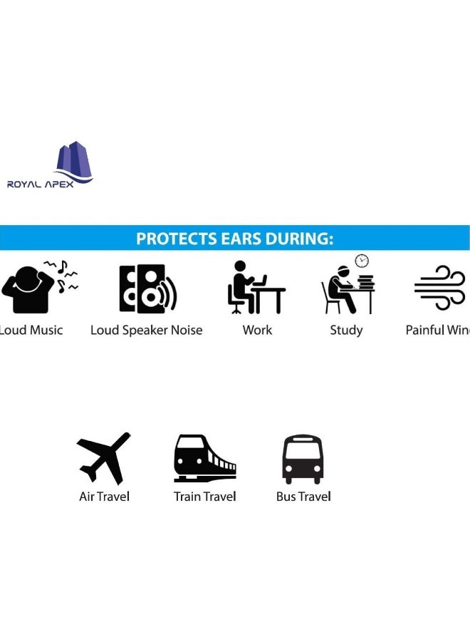 Ultra Soft Foam Comfortable Multi-Purpose Corded Earplugs For Sleeping Snoring Travel Concerts Studying Loud Noise Work Pack Of 25 Pair
